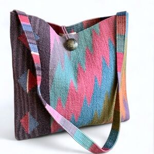 Kilim Vintage Textile Rug Shoulder Bag by Doris Lovie